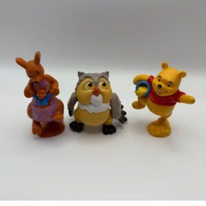 Disney Winnie the Pooh Figurine Bundle – Pooh, Kanga & Roo, Owl Vintage Disney